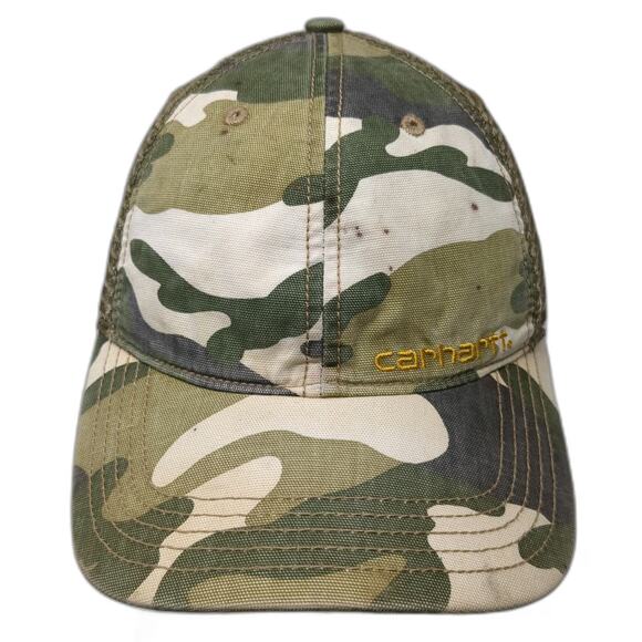 Carhartt Other - Carhartt Trucker Hat Green One Size Camo Mesh Back Snapback Embroidered Logo